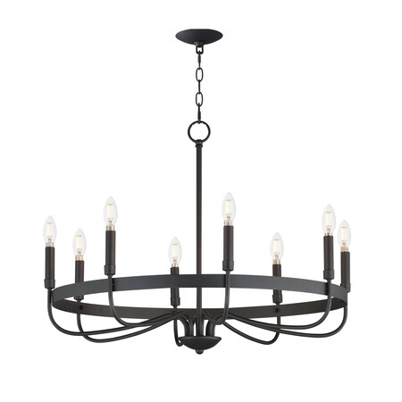 Maxim Lighting Frankie 8-Light Chandelier, Black 14498BK